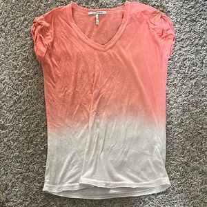 Pink and white short sleeve